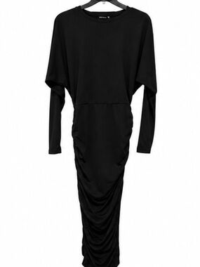 Black Ruched Cocktail Dress Size 12